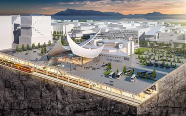 Nye bygg i Bod&oslash; skal bygges med det siste av energieffektiv teknologi. Illustrasjon: Bod&oslash; kommune