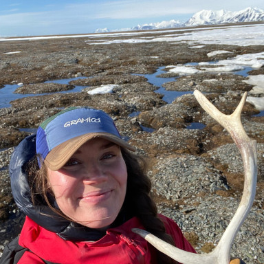 Anna Sveinsdóttir på Svalbard. Foto: Priva